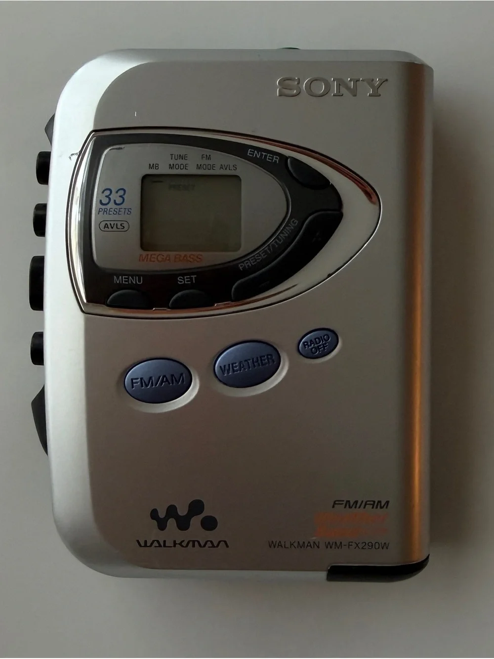 Sony Silver Portable Walkman FM/AM Cassette Player